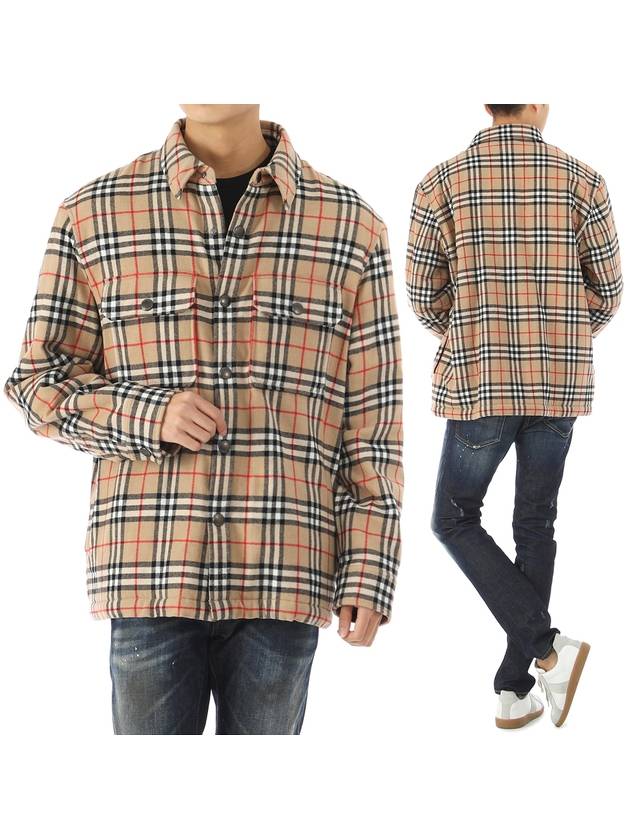 Vintage Check Wool Cotton Over Long Sleeve Shirt Archive Beige - BURBERRY - BALAAN 2