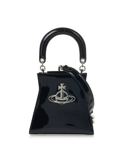 Logo Patent Leather Tote Bag Black - VIVIENNE WESTWOOD - BALAAN 2