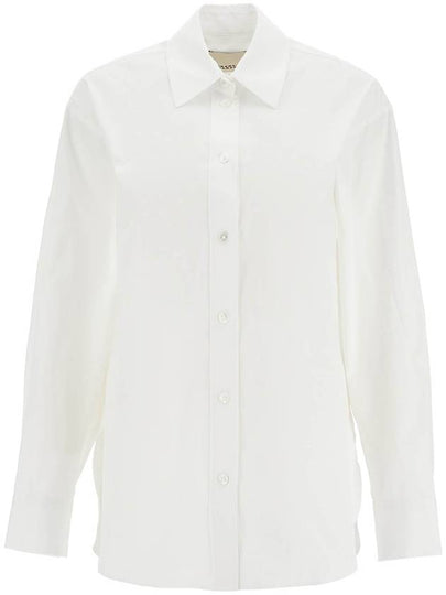 Fabrica Silk Long Sleeve Shirt White - ISABEL MARANT - BALAAN 2