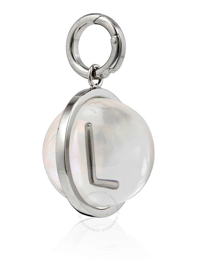 Burberry Marbled Resin L' Alphabet Charm In Palladium/Mother-Of-Pearl - BURBERRY - BALAAN 3