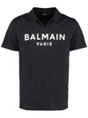 Men's Logo Short Sleeve Polo Shirt Black - BALMAIN - BALAAN 3