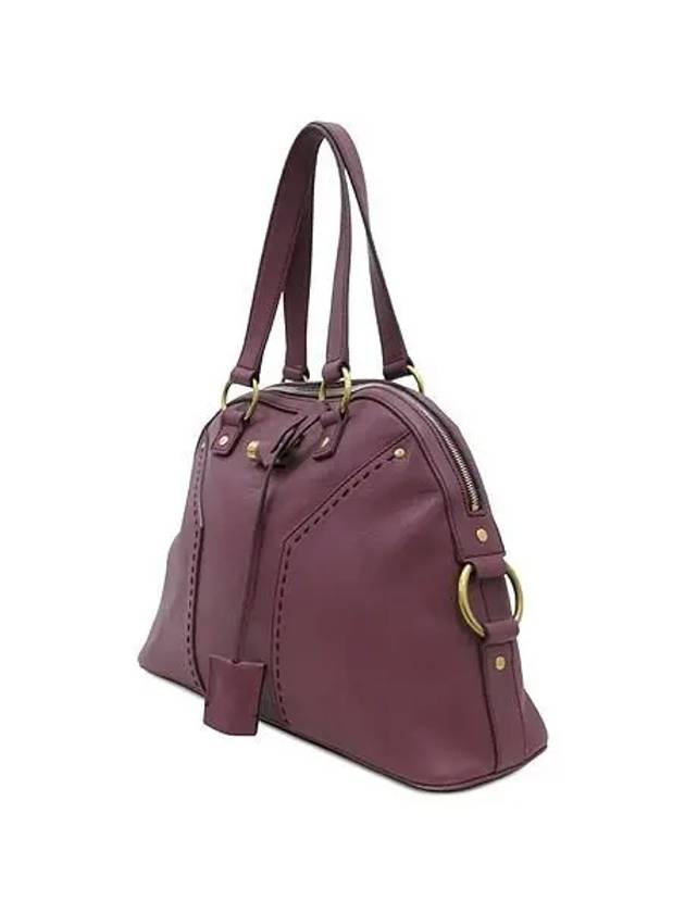 YSL Yip 156464 Muse Purple Color Leather L Tote Bag - SAINT LAURENT - BALAAN 2