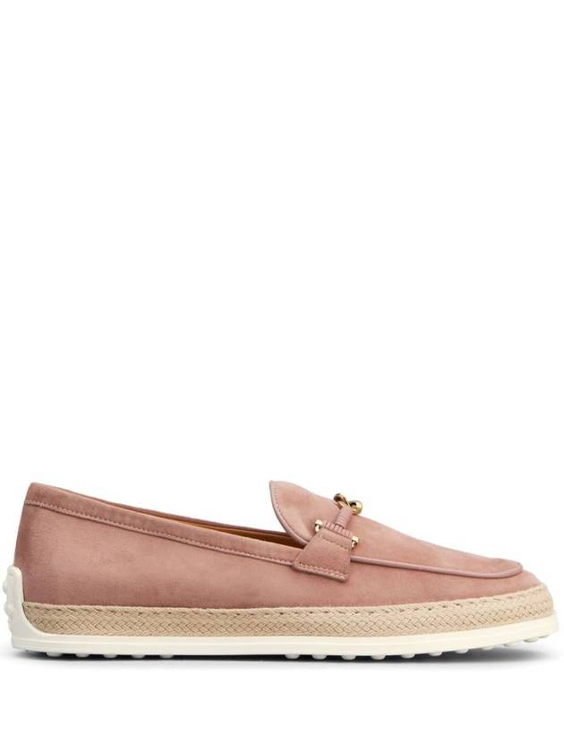 Tod'S Suede Slipper Loafers With Double T Ring Accessory Shoes - TOD'S - BALAAN 1