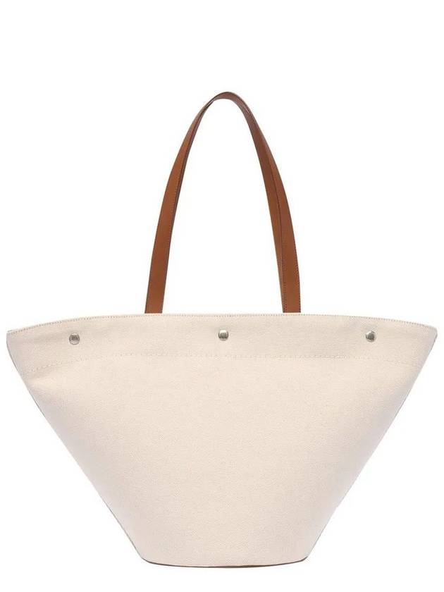 Rive Gauche Canvas Tote Bag Beige - SAINT LAURENT - BALAAN 3