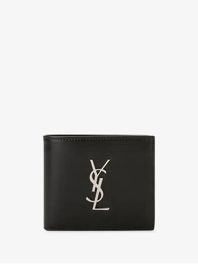 East/West Wallet In Smooth Leather Black - SAINT LAURENT - BALAAN 4