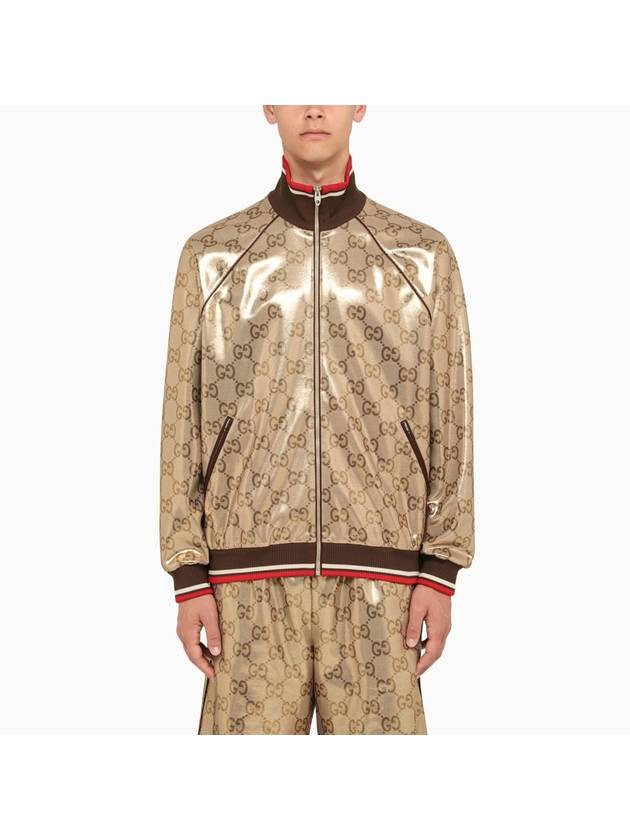 GG Technical Jersey Zip-up Jacket Beige - GUCCI - BALAAN 2