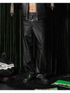 Round Line Leather Wide Pants Black MM213PT002BLK - MONTSENU - BALAAN 2