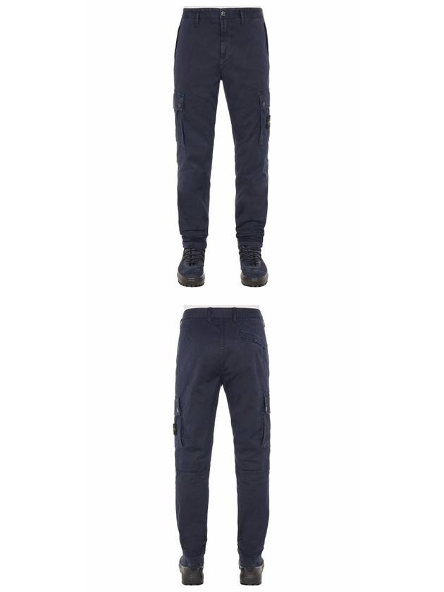 Wappen Patch Slim Fit Straight Pants Blue - STONE ISLAND - BALAAN 5