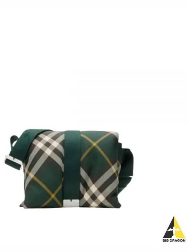 Pillow Checked Messenger Bag Green - BURBERRY - BALAAN 2