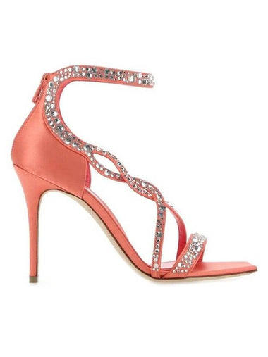 crystal wrap sandal heel pink - ALEXANDER MCQUEEN - BALAAN 1