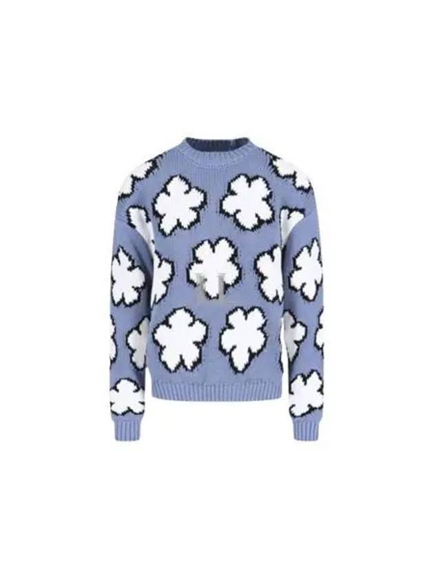 Boke Flower Cotton Sweatshirt Blue - KENZO - BALAAN 2