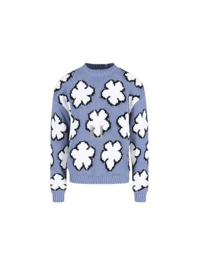 Boke Flower Cotton Sweatshirt Blue - KENZO - BALAAN 2