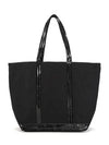 Cabas Moyen Sequin Tote Bag Black - VANESSA BRUNO - BALAAN 1