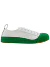 Vulcan Canvas Low Top Sneakers Parakeet White - BOTTEGA VENETA - BALAAN 3