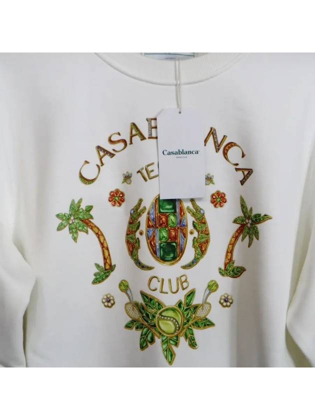 Joyaux D'Afrique Tennis Club Sweatshirt White - CASABLANCA - BALAAN 4