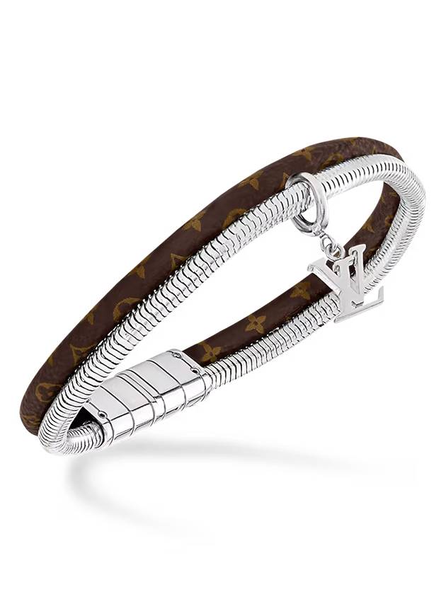 Monogram Swirl Bracelet Brown M8579E - LOUIS VUITTON - BALAAN 3