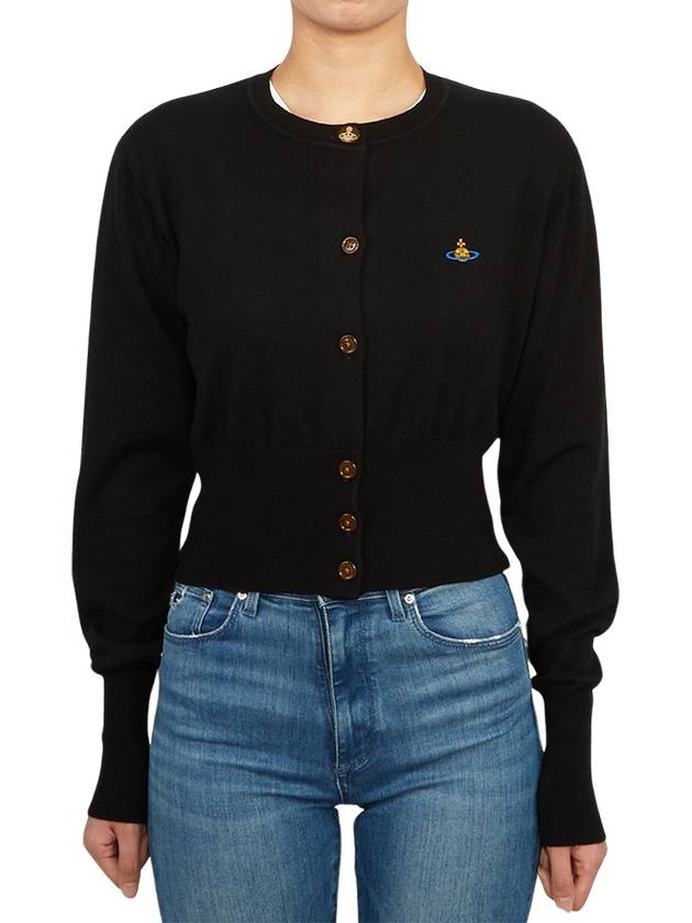 Bea Crop Cardigan Black - VIVIENNE WESTWOOD - BALAAN 4