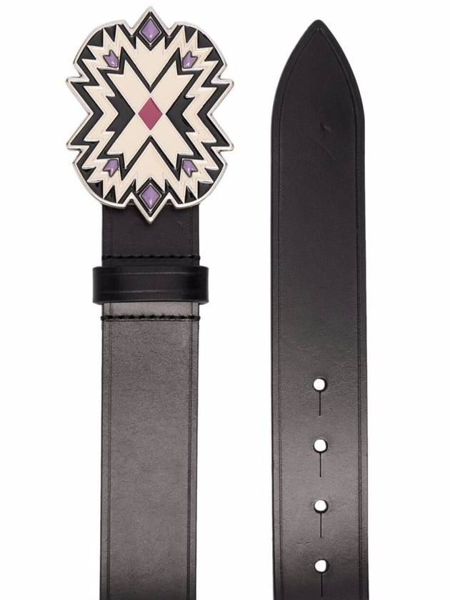 Konuka Leather Belt Black - ISABEL MARANT - BALAAN 3