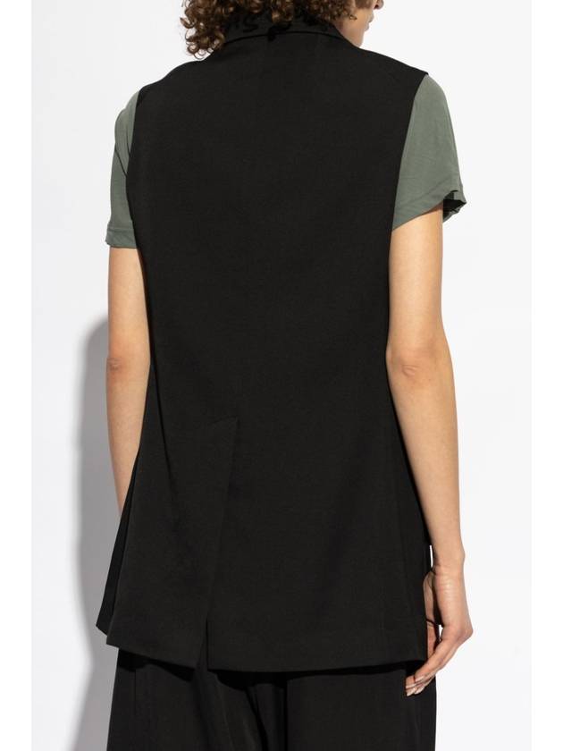 Yohji Yamamoto Wool Vest, Women's, Black - YOHJI YAMAMOTO - BALAAN 4