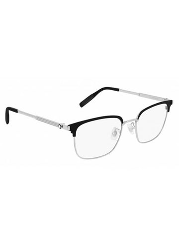 Eyewear Titanium Asian Fit Black Silver Glasses Frame - MONTBLANC - BALAAN 1