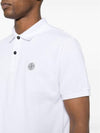 Compass Patch Short Sleeve Polo Shirt White - STONE ISLAND - BALAAN 7