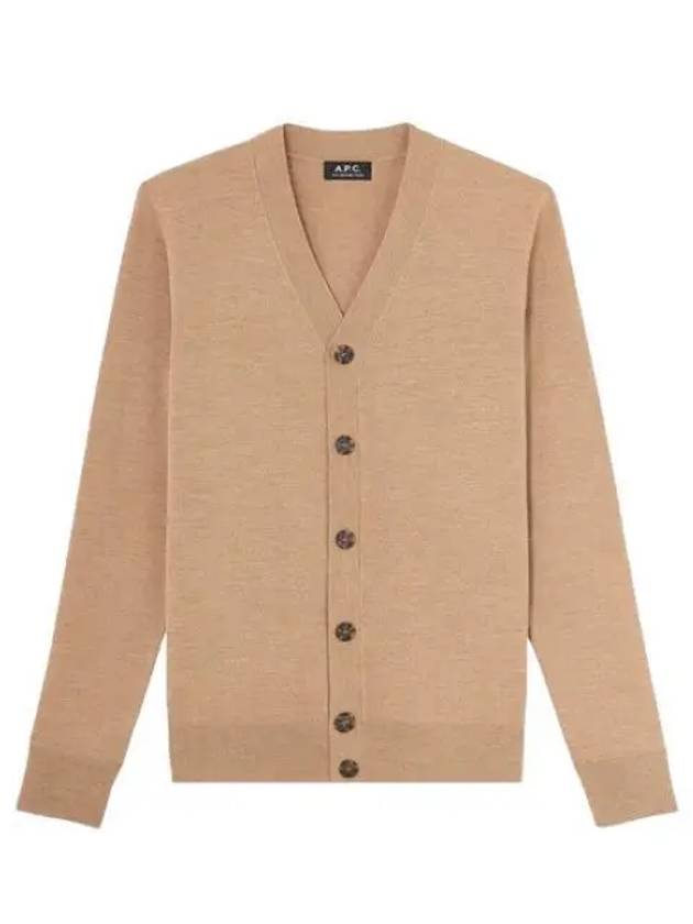 Samuel V-Neck Wool Cardigan Beige - A.P.C. - BALAAN 2