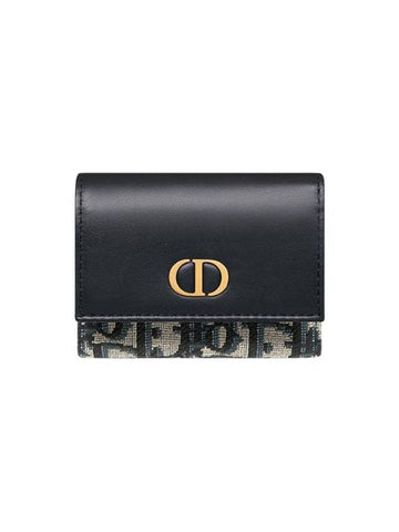 30 Montaine Tri-Fold Half Wallet Blue - DIOR - BALAAN 1