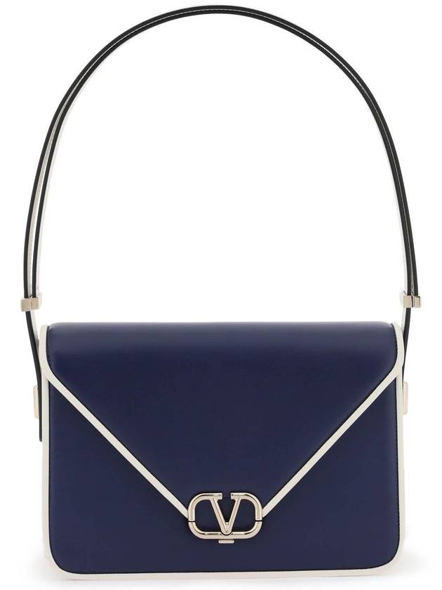 V logo shoulder bag navy - VALENTINO - BALAAN 1