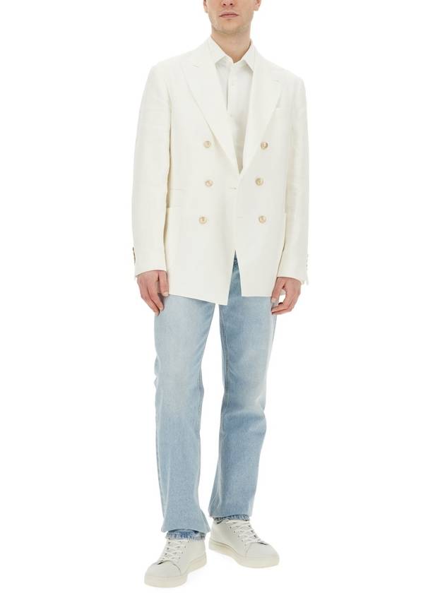 Jacket MS4987BBDE C8963 WHITE - BRUNELLO CUCINELLI - BALAAN 3