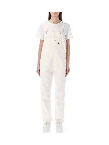 W BIB OVERALL WAXED white 23PI028634 - CARHARTT - BALAAN 1