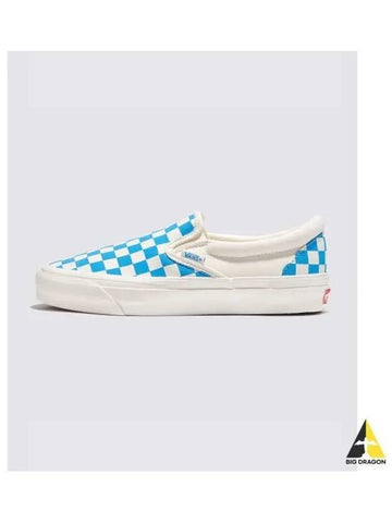 MTE Slip On Reissue 98 Checkerboard Cyan Blue VN000CWA0H71 - VANS - BALAAN 1