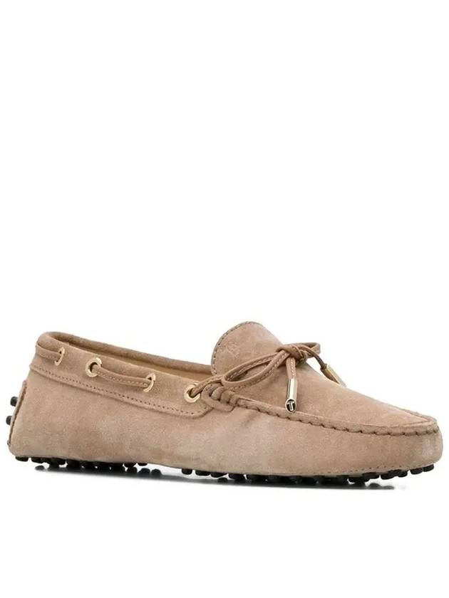 Gommino Suede Driving Shoes Beige - TOD'S - BALAAN 3