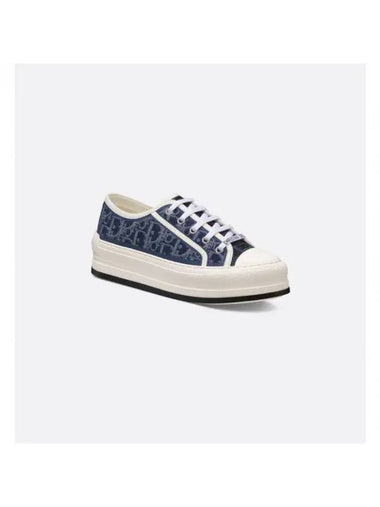 Walk'n'Dior Platform Cotton Low Top Sneaker Blue - DIOR - BALAAN 1