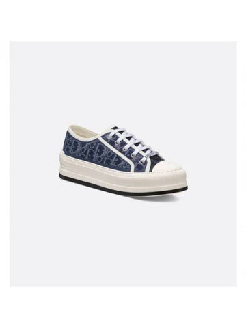 Walk'n'Dior Platform Cotton Low Top Sneaker Blue - DIOR - BALAAN 1