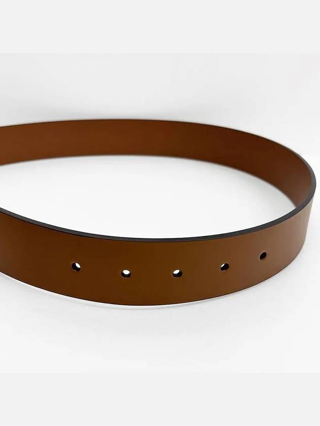 Interlocking Leather Belt Brown - GUCCI - BALAAN 4