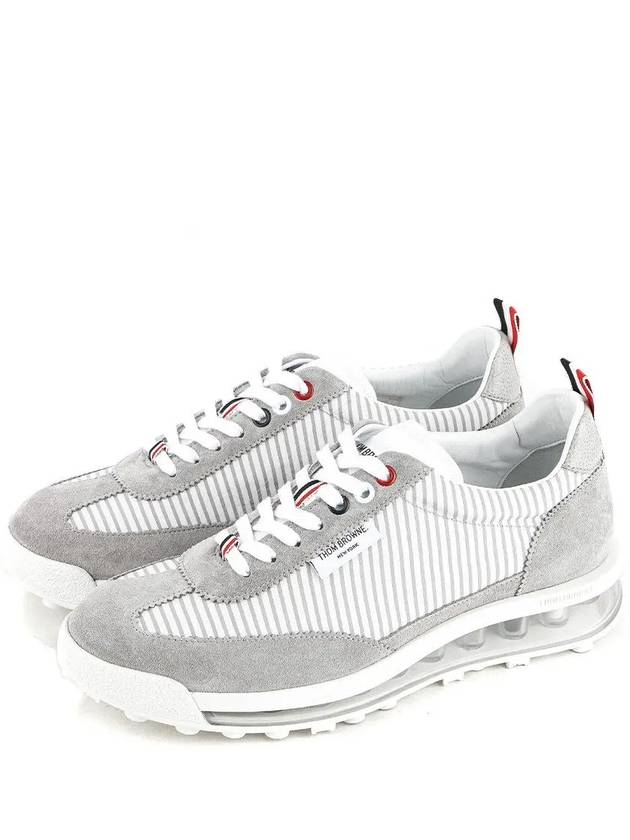 Tech Runner Panel Low Top Sneakers Grey - THOM BROWNE - BALAAN 2