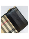 Vintage Check Leather Zipper Card Wallet Beige - BURBERRY - BALAAN 8