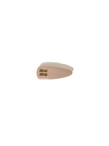 Patent Leather Hair Clip Pink - MIU MIU - BALAAN 1