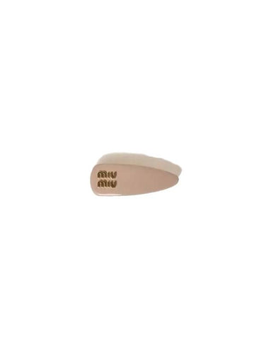 Patent Leather Hair Clip Pink - MIU MIU - BALAAN 1