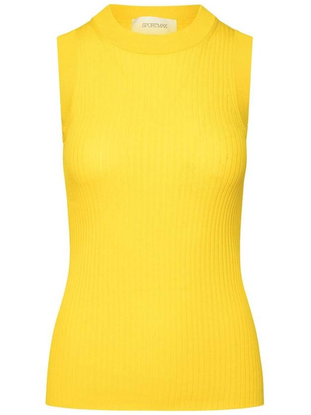 Sportmax Yellow Cotton Tank Top - MAX MARA SPORTMAX - BALAAN 1