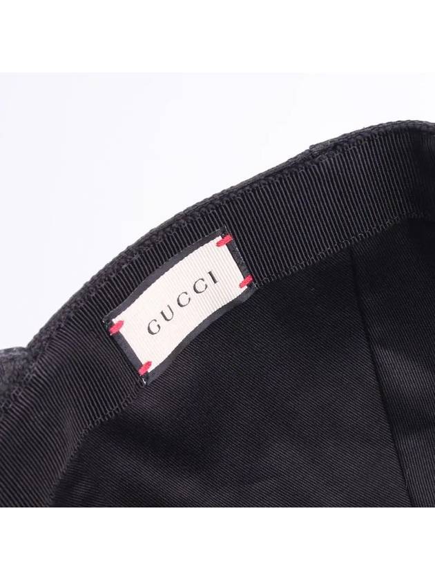 Original GG Web Supreme Canvas Baseball Ball Cap Black - GUCCI - BALAAN 4