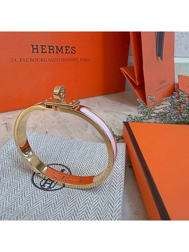 Mini Clic Kelly Bracelet Rose Gold - HERMES - BALAAN 8