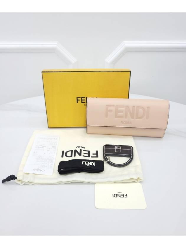 Logo pink Roman long wallet - FENDI - BALAAN 6