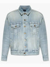 Oversized Fit Denim Jacket Sky Blue - SAINT LAURENT - BALAAN 2