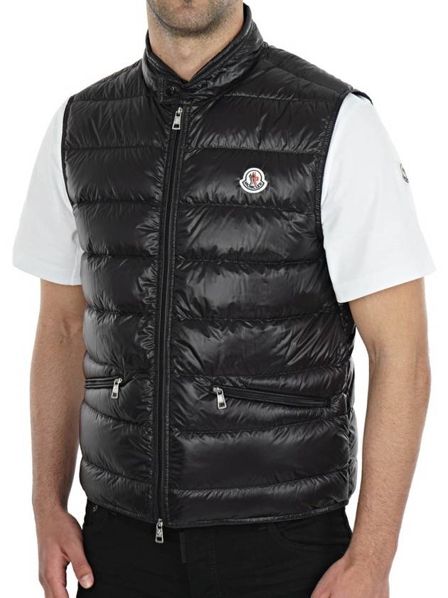 Gui Logo Patch Down Vest Black - MONCLER - BALAAN 7