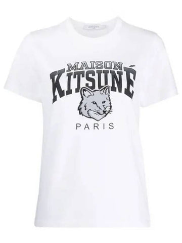 24SS LW00104KJ0035 Campus Fox Logo Classic Short Sleeve T-Shirt 1004312 - MAISON KITSUNE - BALAAN 1