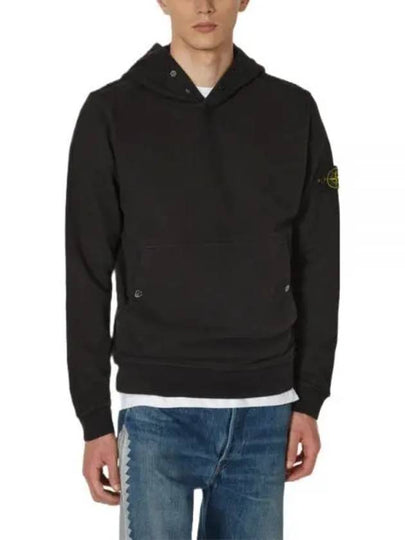 Garment Dyed Hoodie Black - STONE ISLAND - BALAAN 2