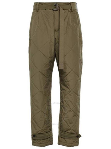 Sacai Men's Khaki Quilted Pants Brand Size 1 Small - SACAI - BALAAN 1