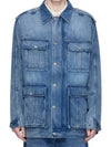 Taho Jumper Denim Jacket Light Blue - ISABEL MARANT - BALAAN 2