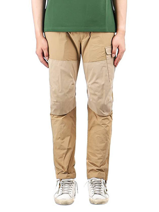 Men's Garment Dyed Nylon Cargo Straight Pants Beige - TEN C - BALAAN.